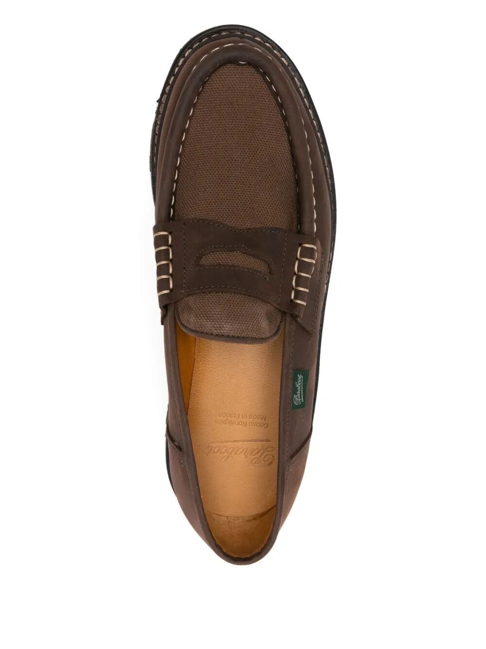 REIMS SUEDE LOAFERS WITH CANVAS INSERTS
