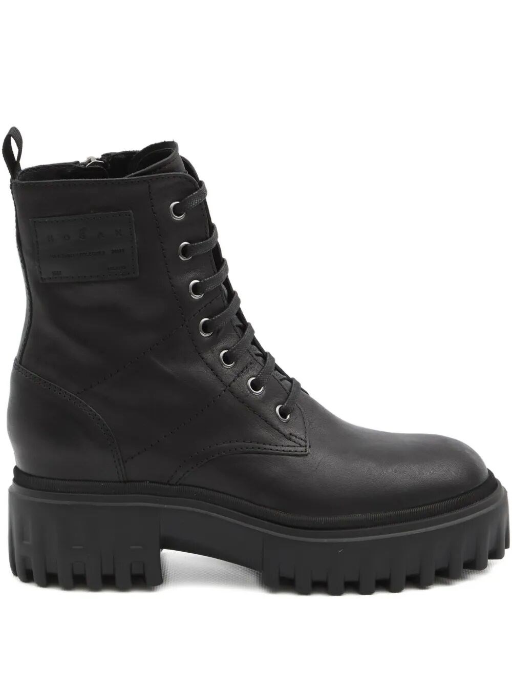 Hogan 20mm Lace-up Platform Boots In Black
