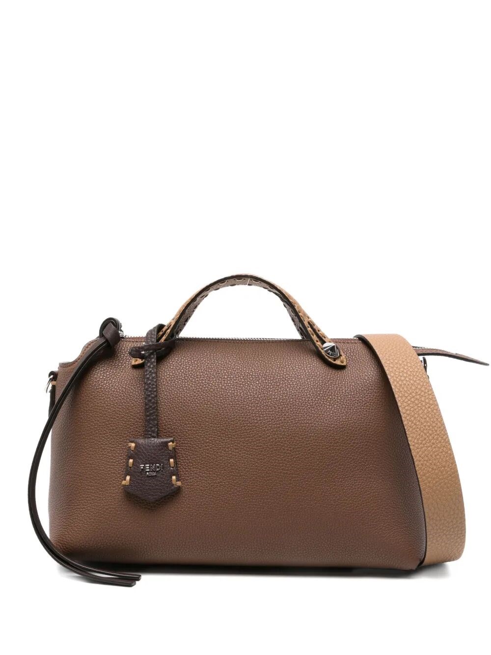 Fendi By The Way Soft Medium With Macro Top Stitching Bags In Brown