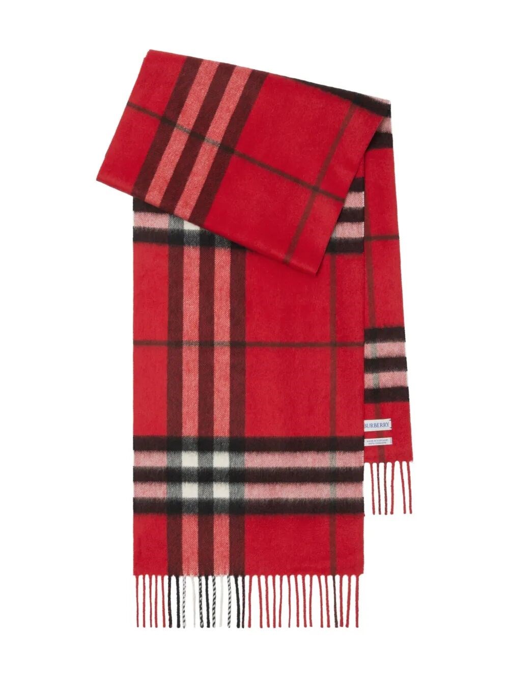 Burberry Giant Check Cashmere Scarf Accessories In Red