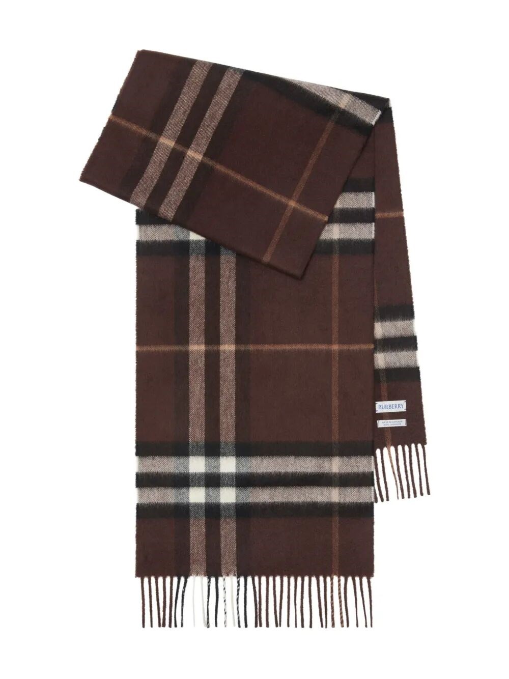 Burberry Giant Check Cashmere Scarf Accessories In Brown