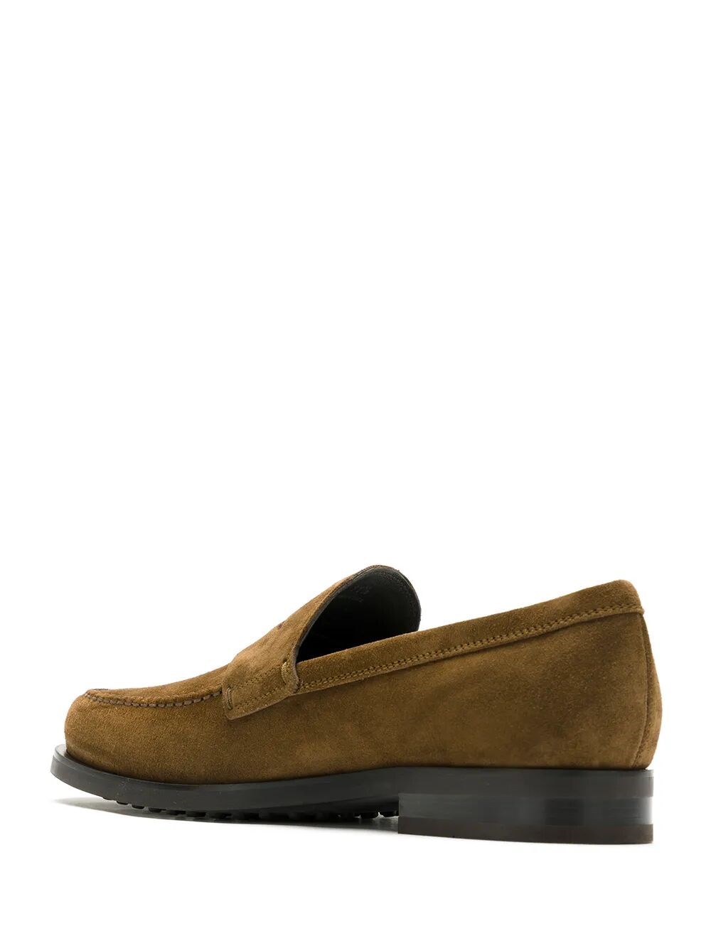 SUEDE PENNY LOAFERS WITH PEBBLED RUBBER OUTSOLE
