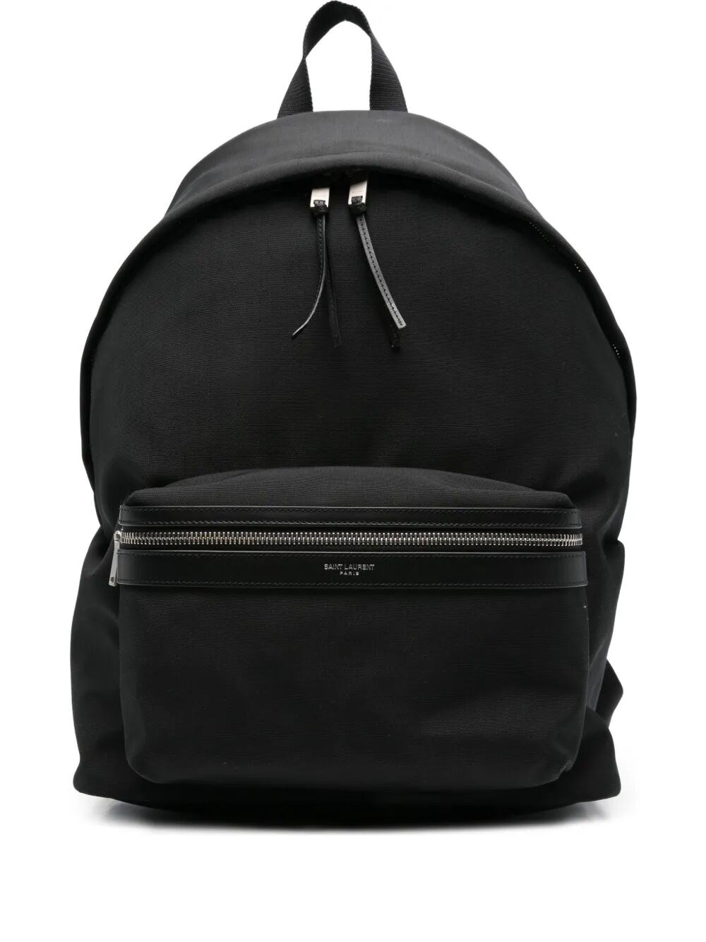 Saint Laurent City Backpack In Matt Black Leather In Black