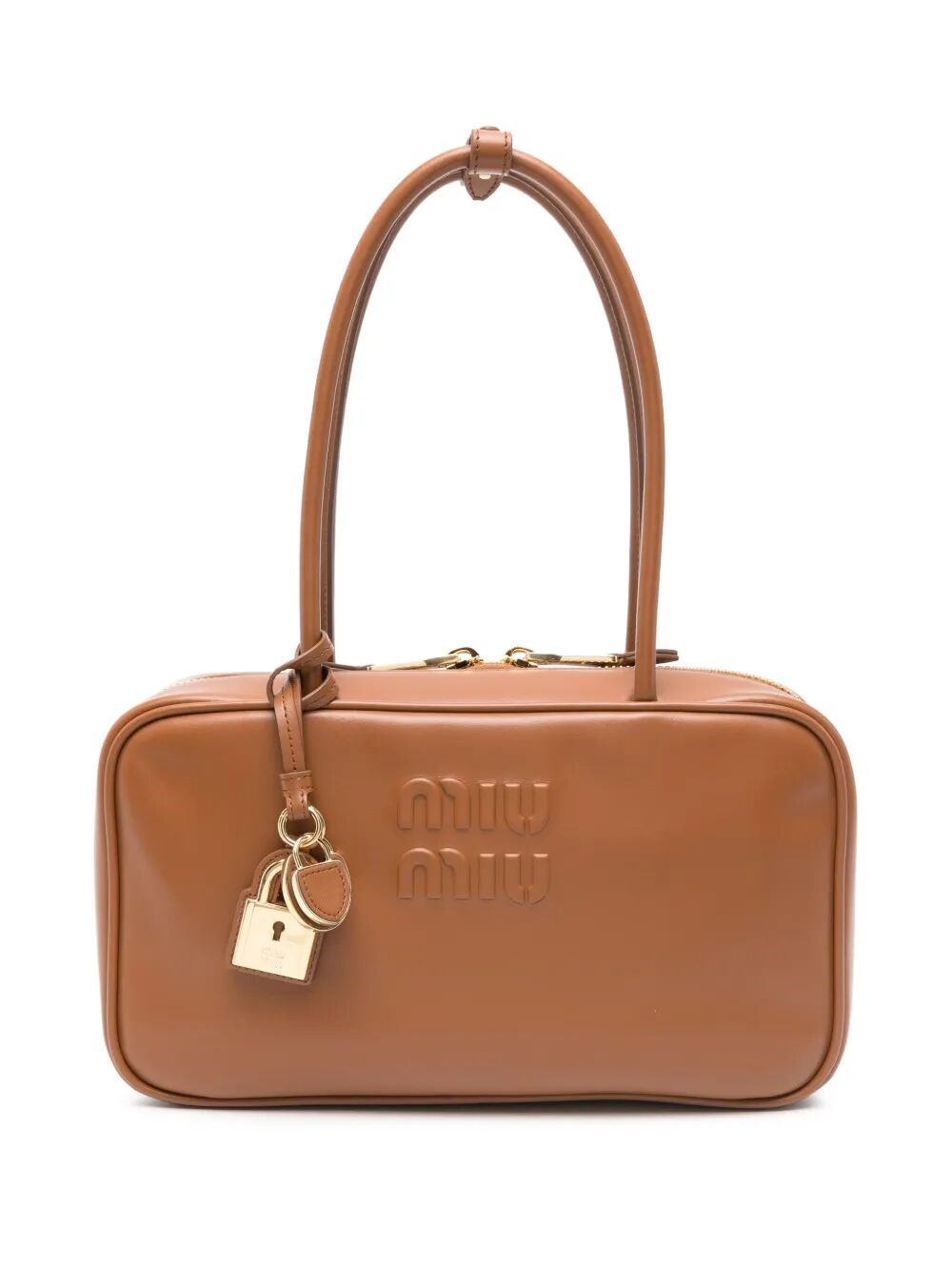Miu Miu Beau Medium Leather Bag In Brown