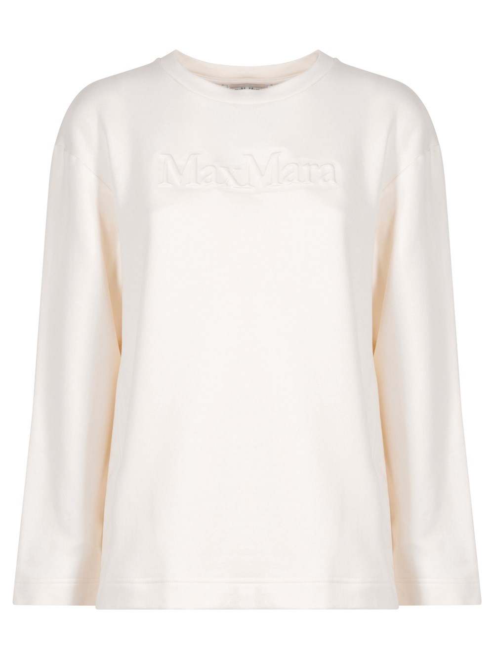Max Mara Cotton Silk Sweatshirt Sweatshirts White In White