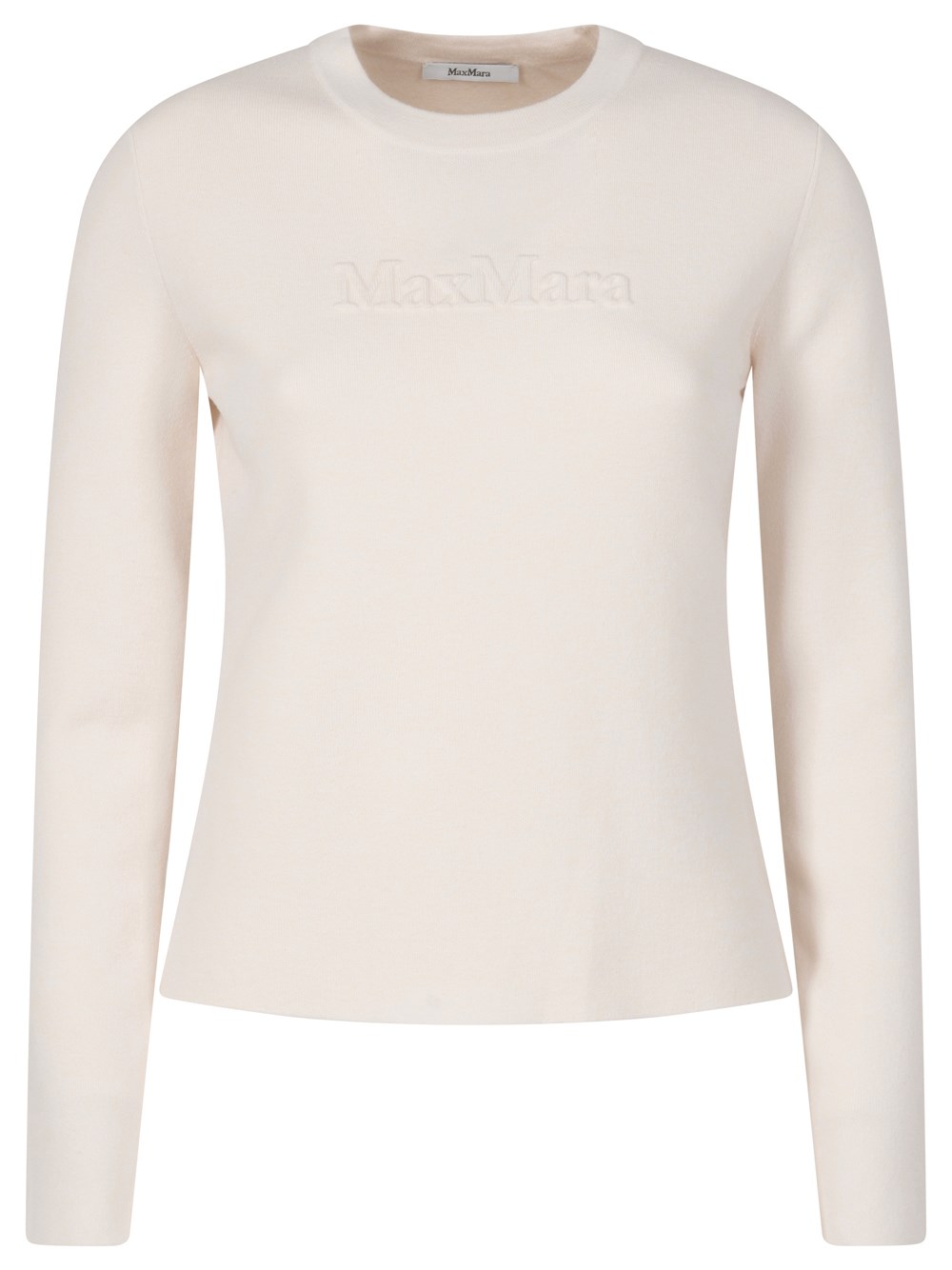 Max Mara Long-sleeved Fitted Top Clothing In Nude