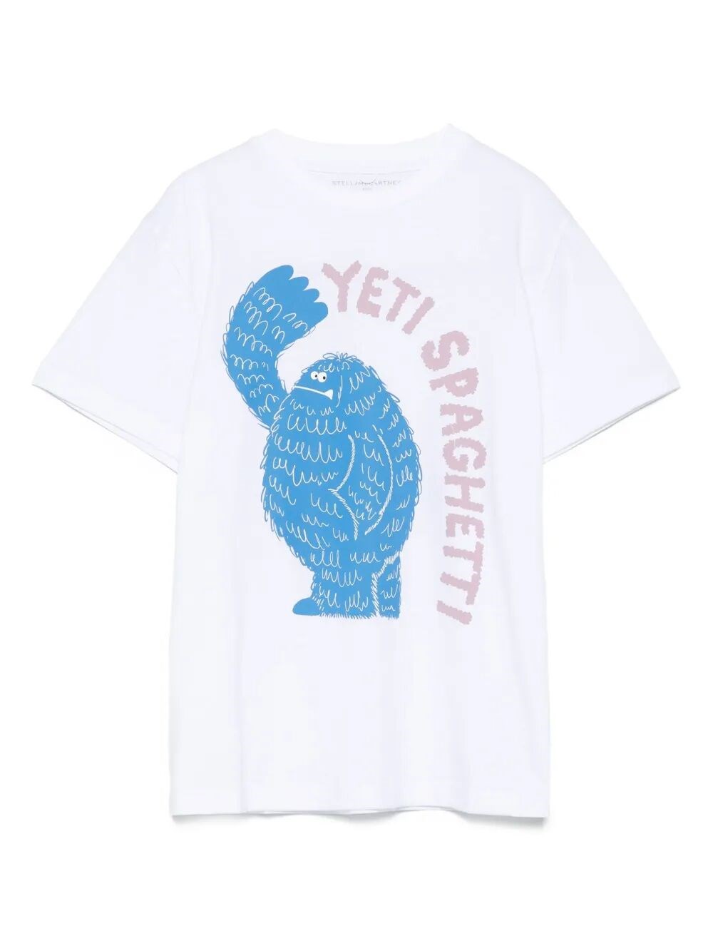 Stella Mccartney Yeti-spaghetti-print T-shirt In White