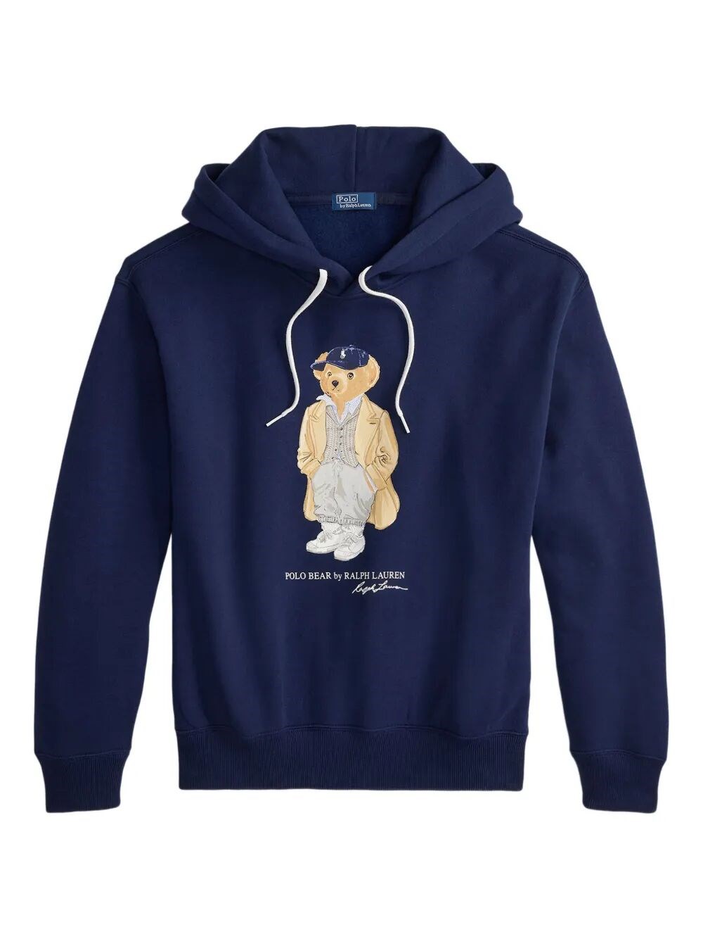 Polo Ralph Lauren Brushed Cotton Blend Sweatshirt With Iconic Polo Bear In Blue