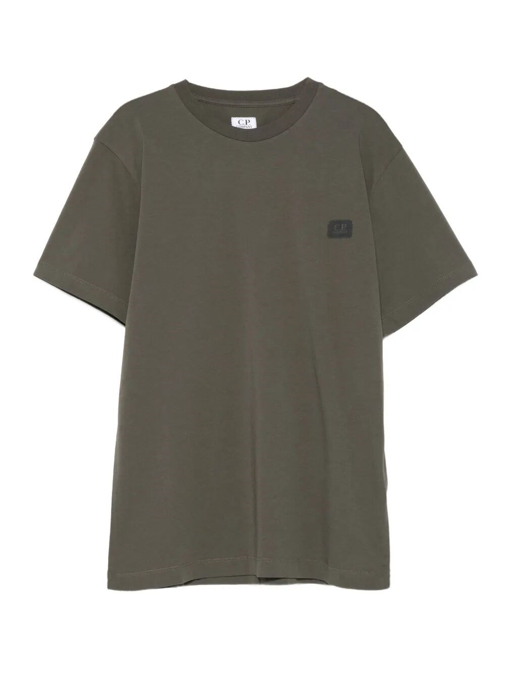 C.p. Company Logo-patch Cotton T-shirt In Gold