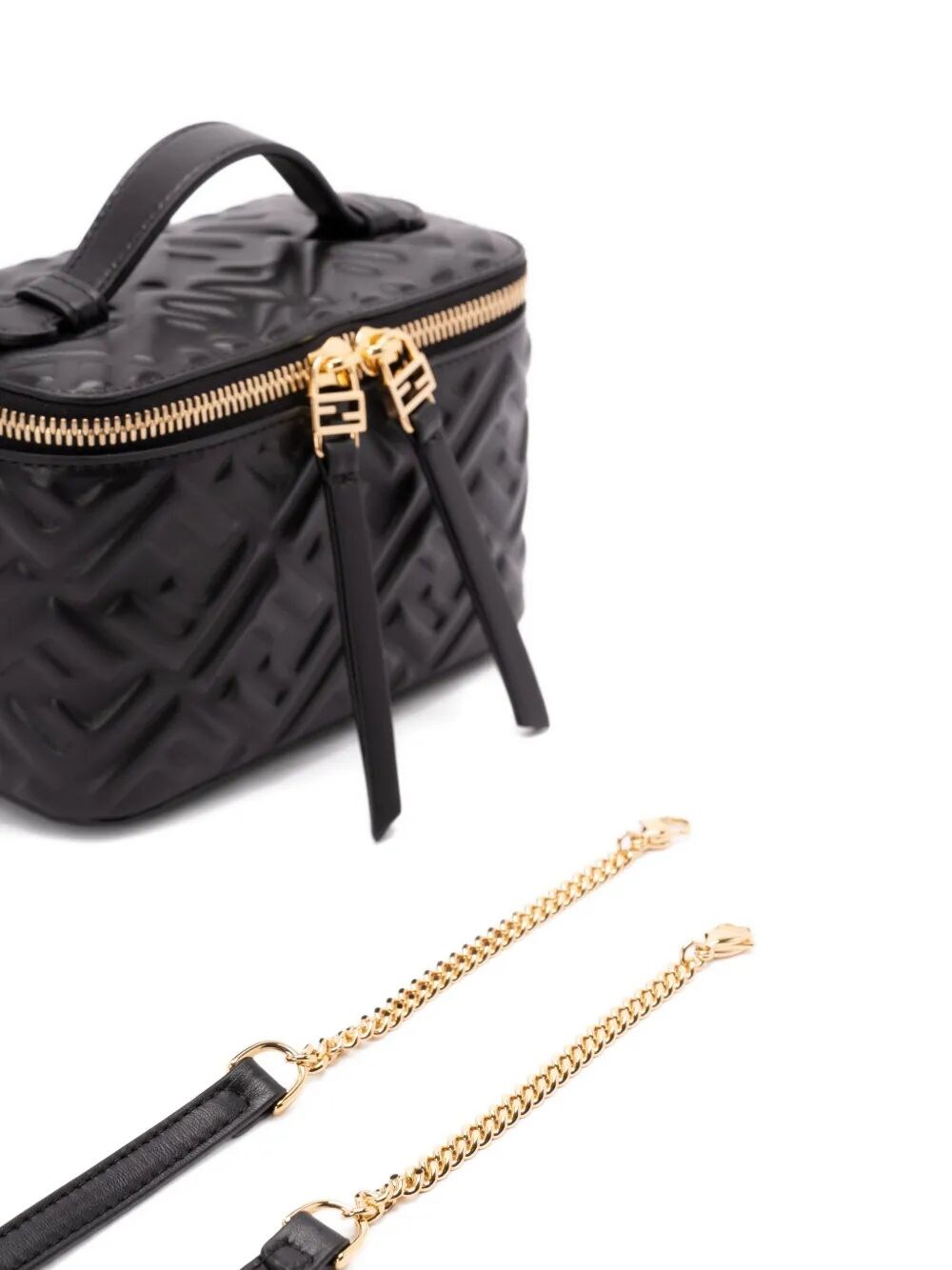 FENDI VANITY NAPPA LEATHER BAG WITH FF MOTIF