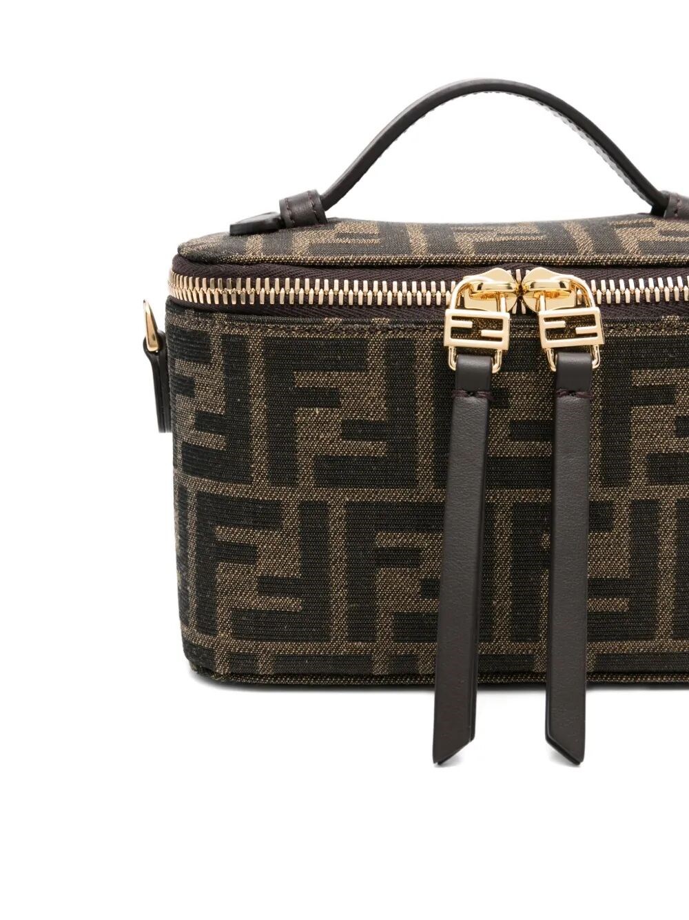FENDI VANITY FF JACQUARD FABRIC BAG