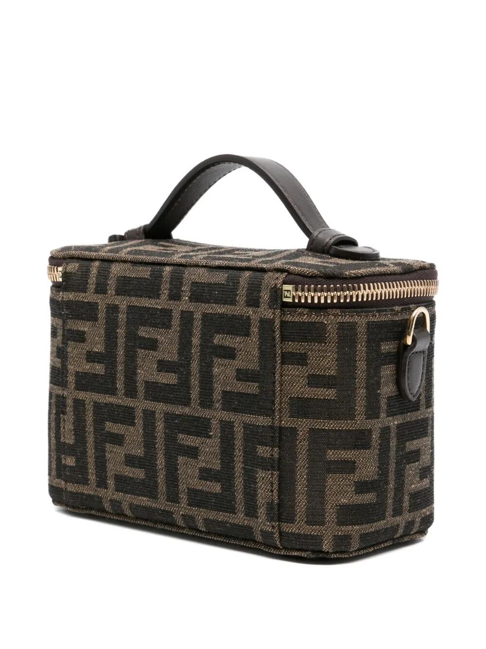FENDI VANITY FF JACQUARD FABRIC BAG