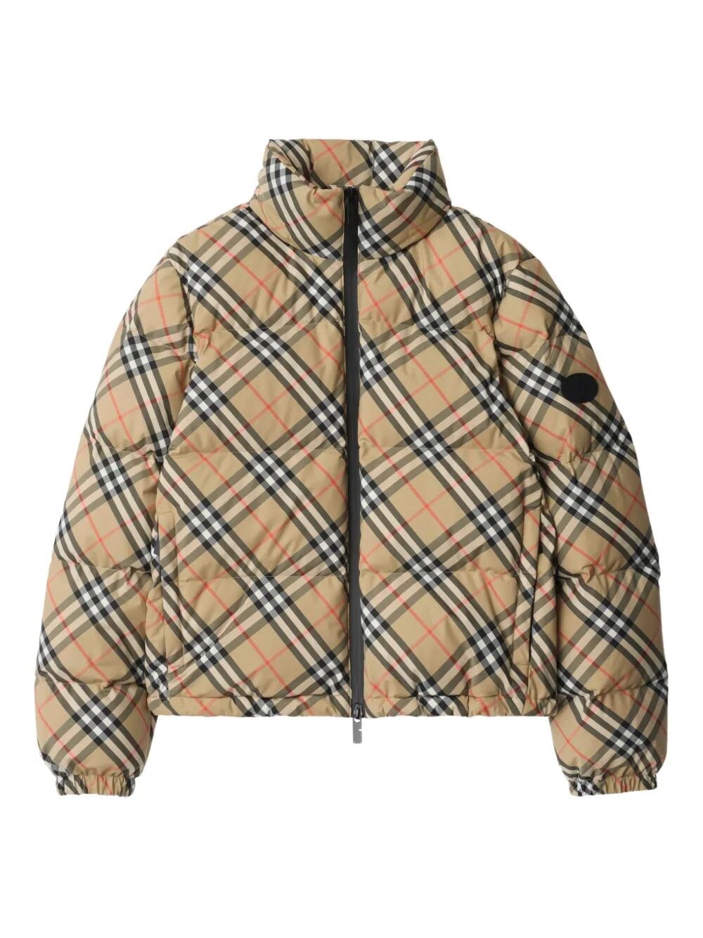 Burberry Vintage Check-pattern Puffer Jacket In Nude