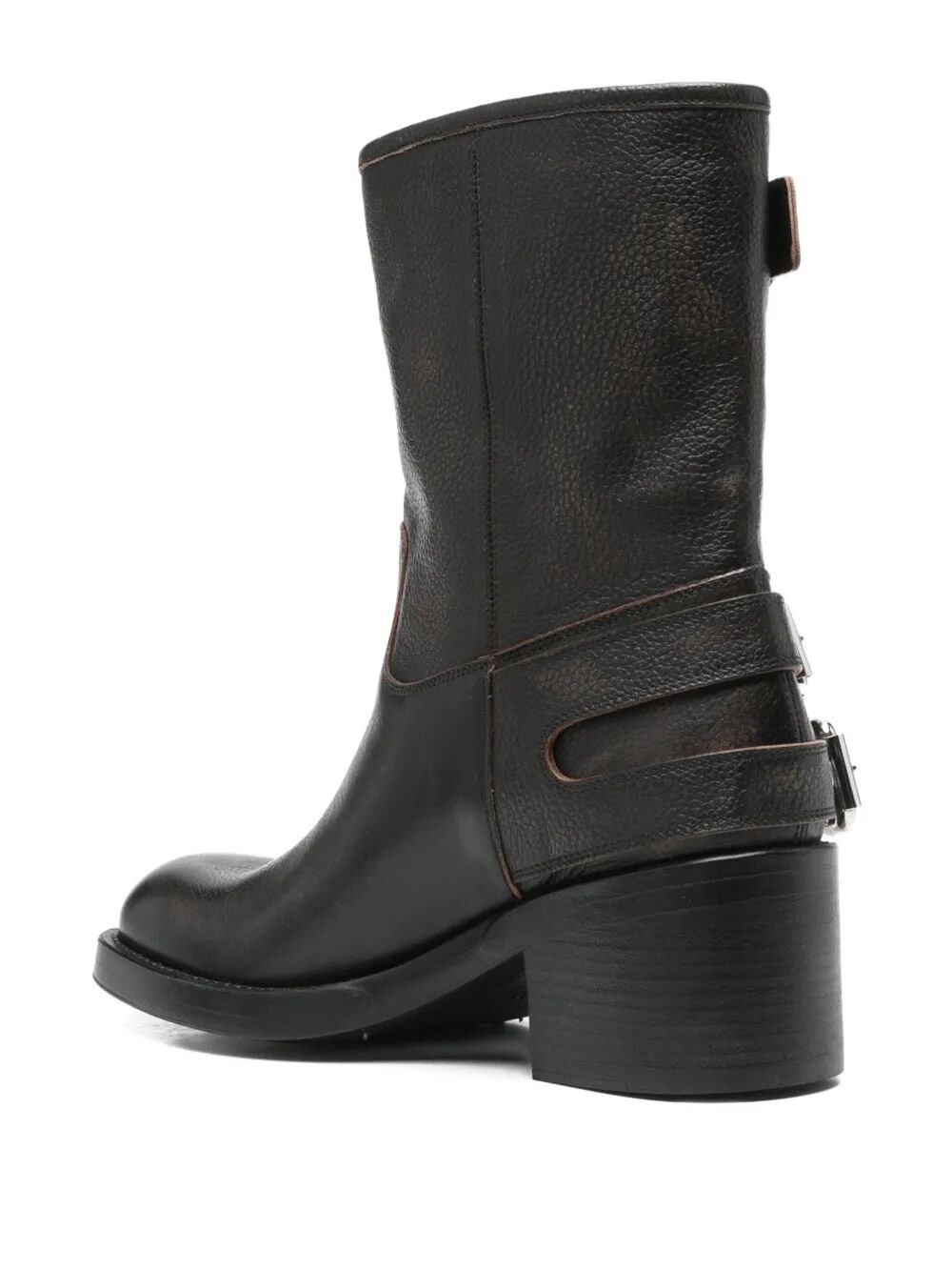DAKOTA BRUSHED LEATHER ANKLE BOOTS