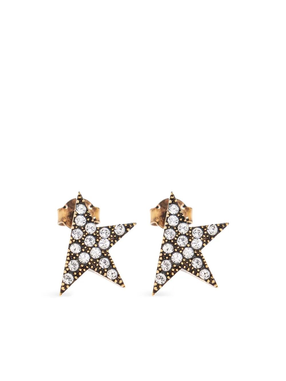 Golden Goose Golden Star-shaped Embellished Earrings In Silver