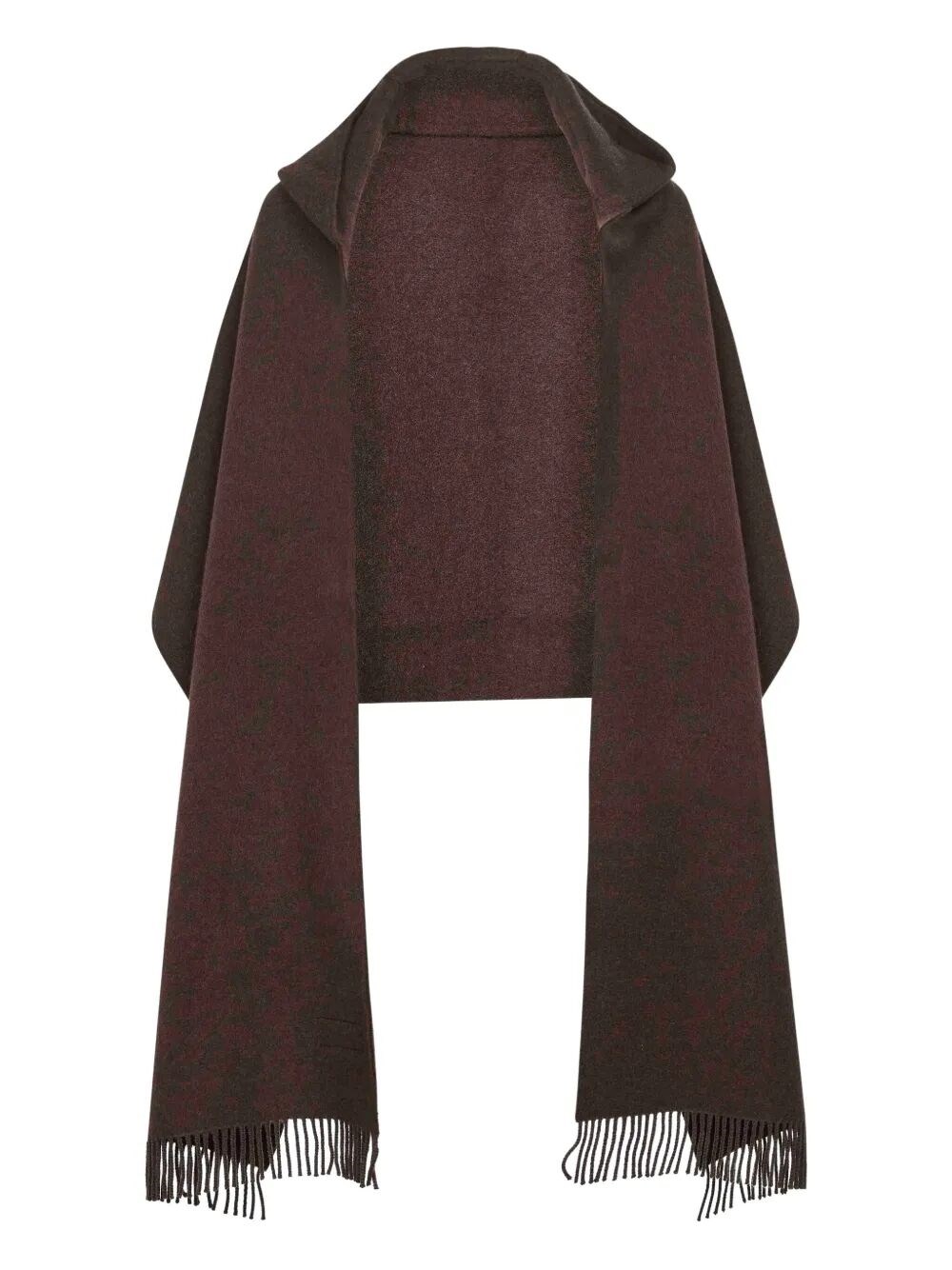 Brunello Cucinelli Wool Scarf With Hood Accessories In Brown