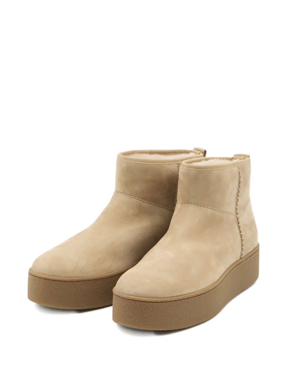 SHEARLING AND SUEDE BOOTS 