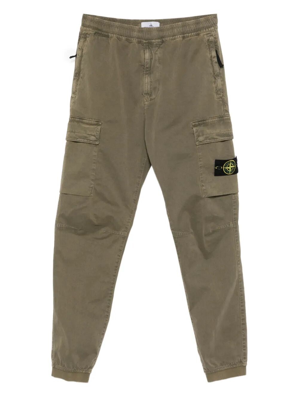 Stone Island Cargo Pocket Elasticated Trousers In Green