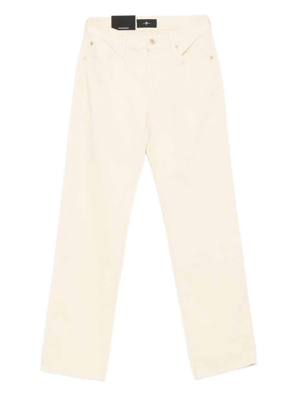 7 For All Mankind Calie Straight Leg Corduroy Pants Clothing In White