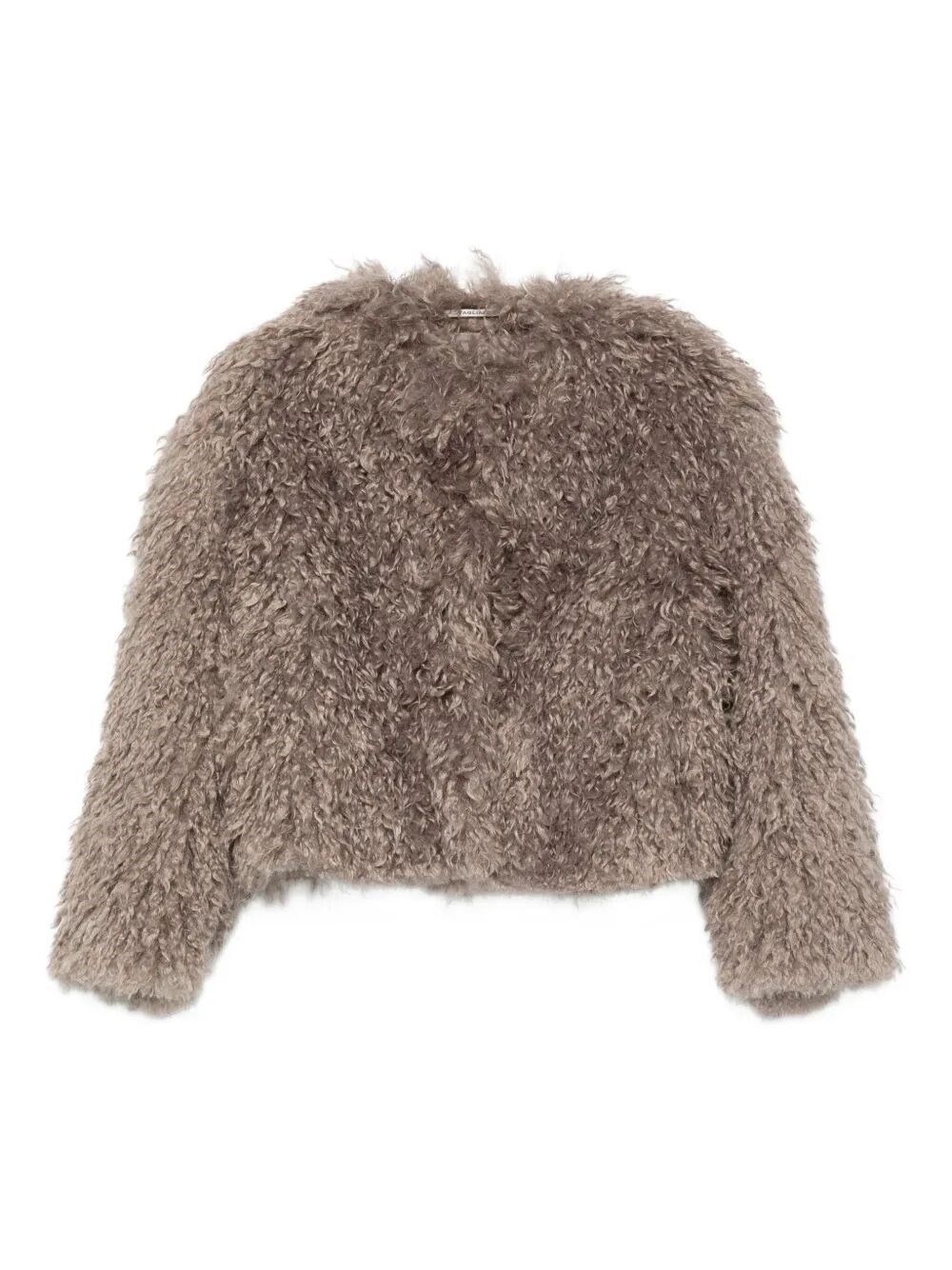 Tagliatore Teddy-textured Cropped Jacket In Gray