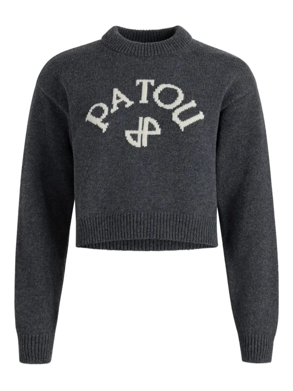 Patou Logo And Jp Monogram Intarsia Wool And Cashmere Jumper Clothing In Gray