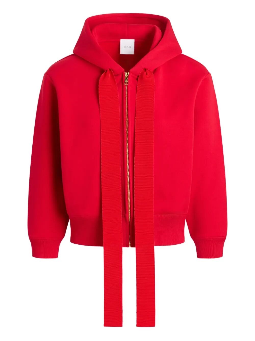 Patou Patou logo and jp monogram zip-up hoodie in organic