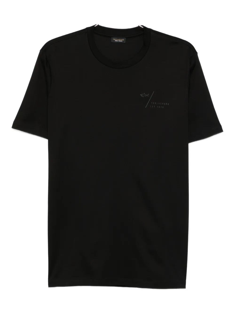Paul & Shark Back-print Cotton T-shirt In Black
