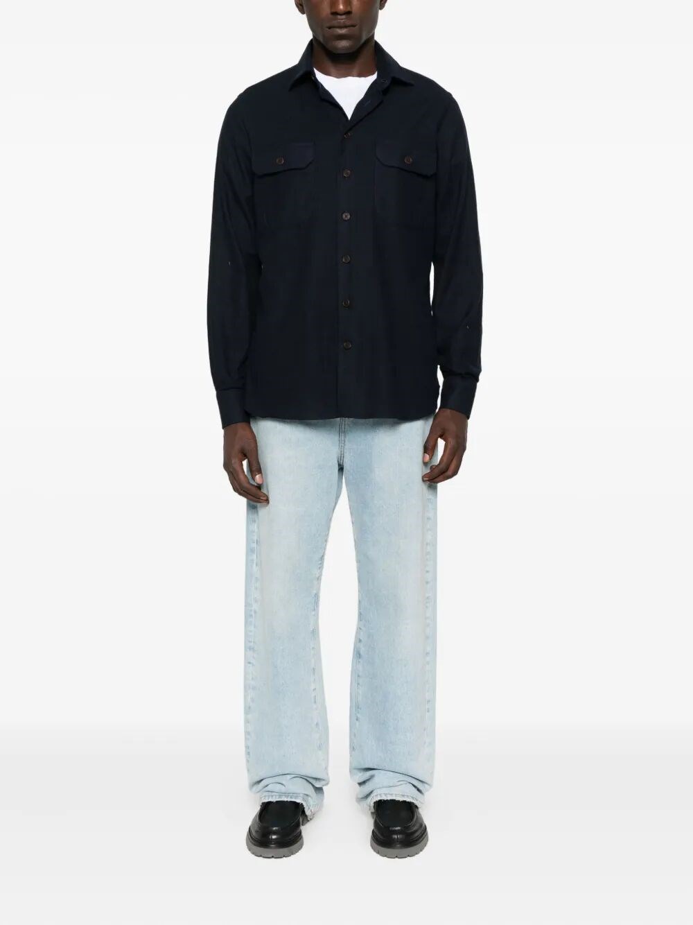 DOUBLE-POCKET COTTON SHIRT