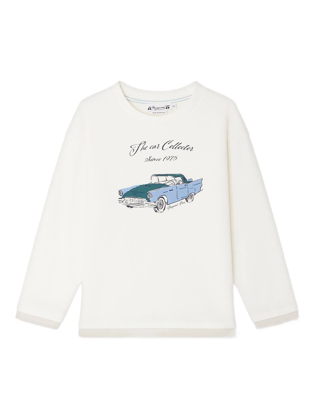 Bonpoint Car-print Long-sleeve T-shirt In White