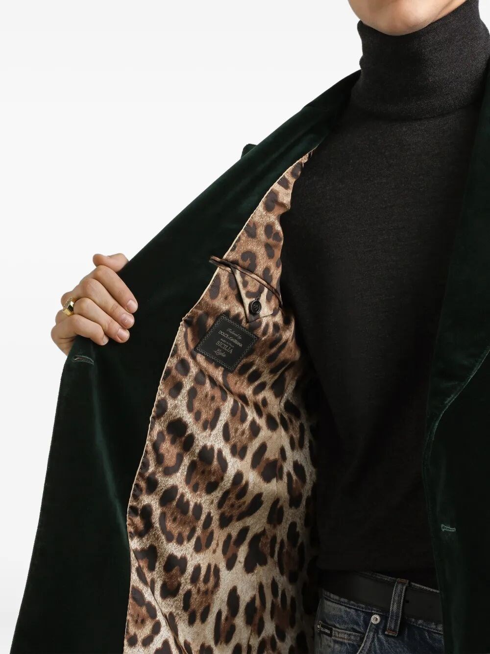 DOUBLE-BREASTED SICILIA LIGHT COTTON VELVET JACKET