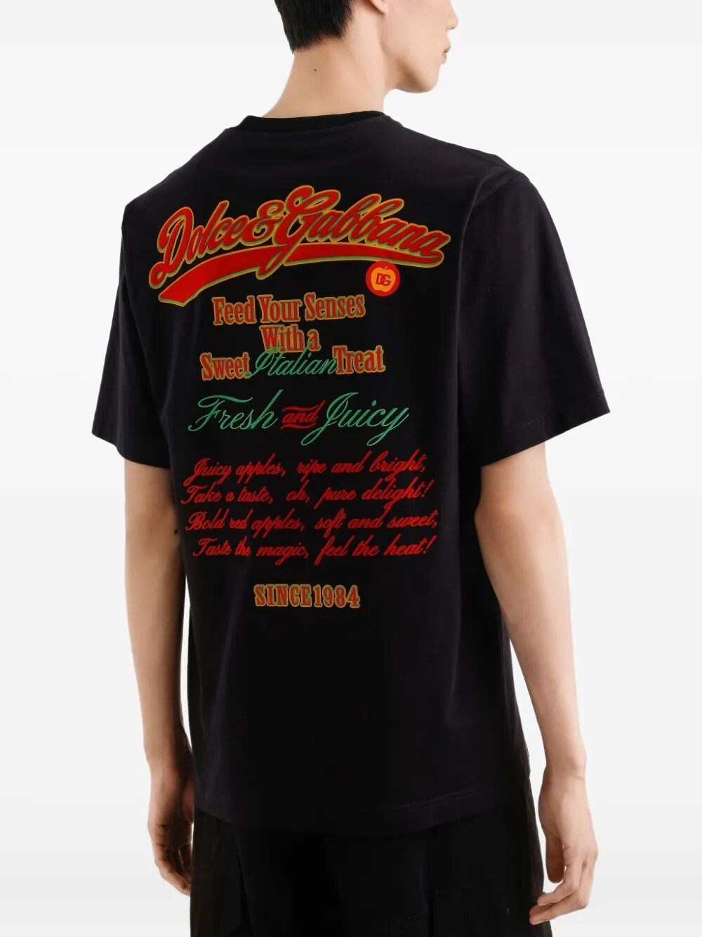 APPLE PRINT COTTON T-SHIRT