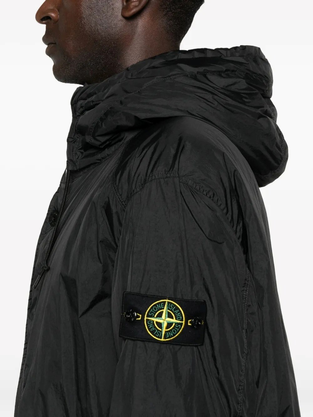 PADDED HOODED NYLON PARKA WITH ANTI-DROP AND WIND RESISTANCE
