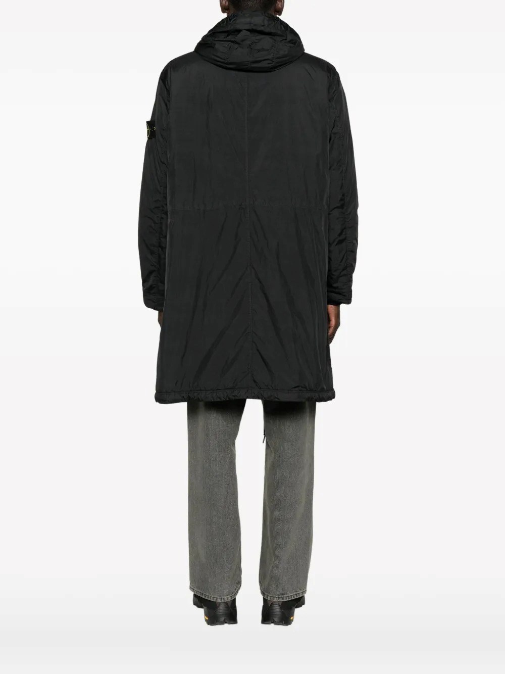 PADDED HOODED NYLON PARKA WITH ANTI-DROP AND WIND RESISTANCE