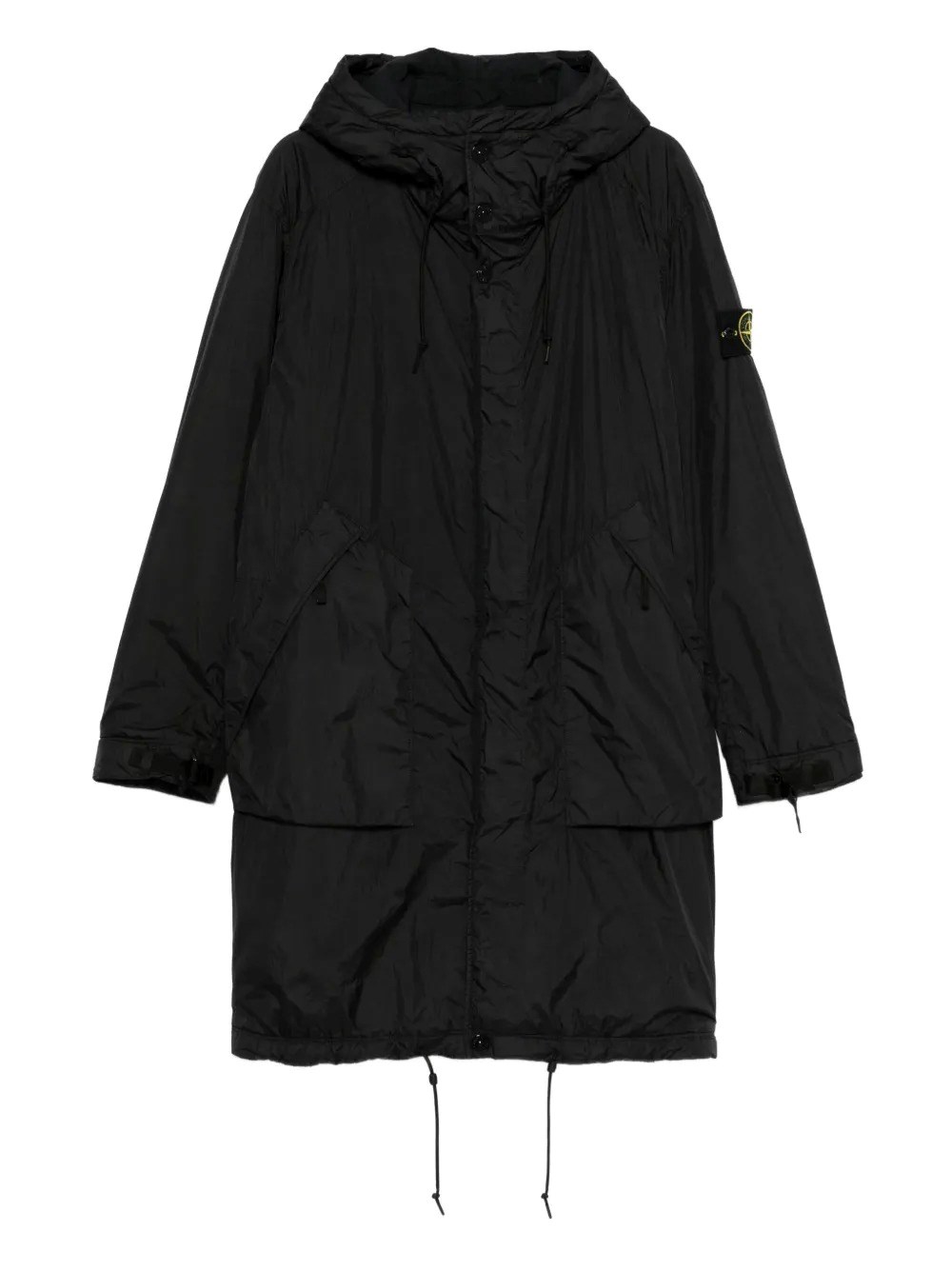 PADDED HOODED NYLON PARKA WITH ANTI-DROP AND WIND RESISTANCE
