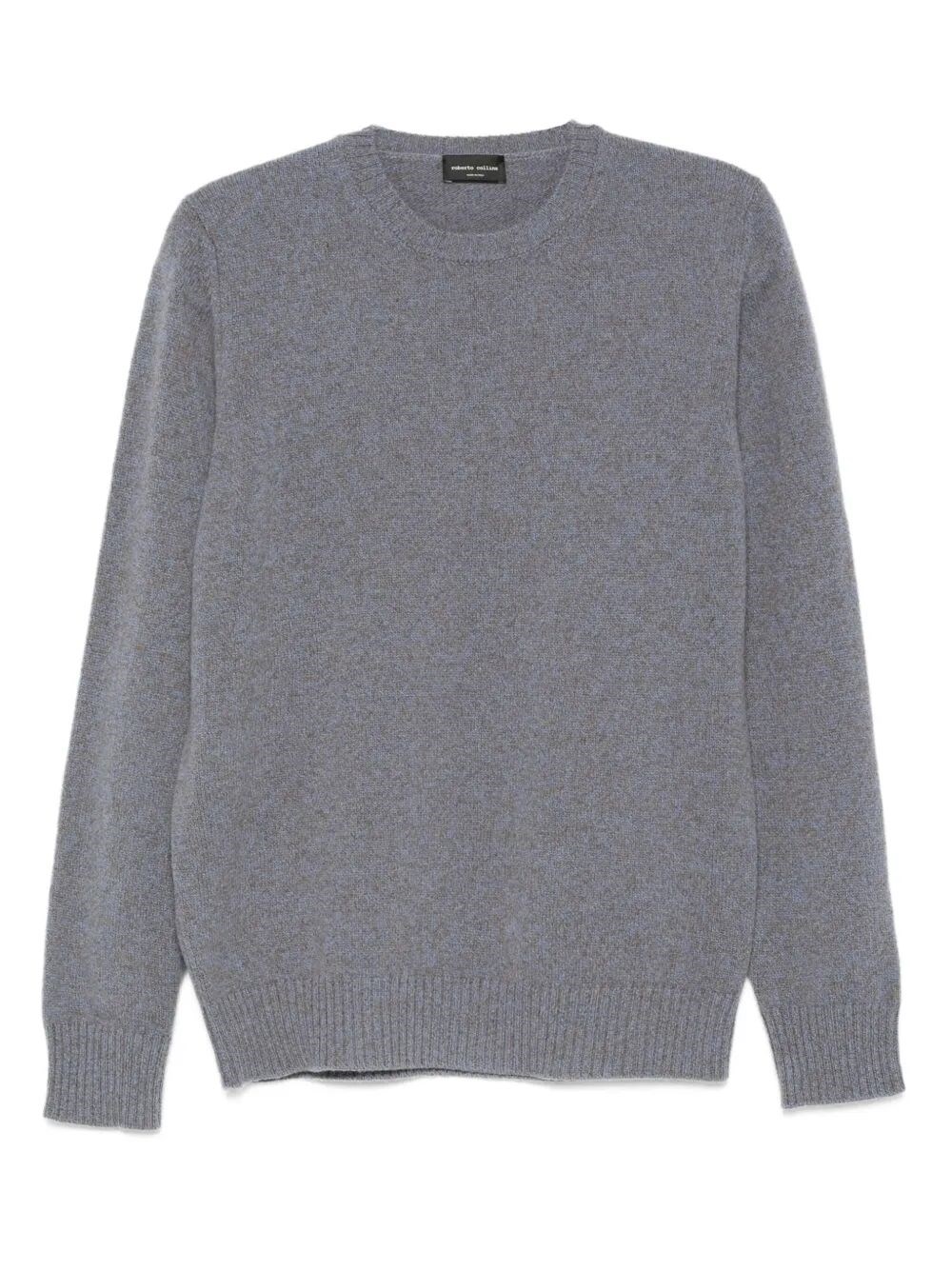 Roberto Collina Plain Design Wool And Cashmere Sweater In Blue