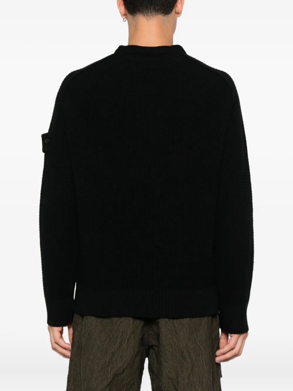 RIBBED CREW-NECK WOOL SWEATER
