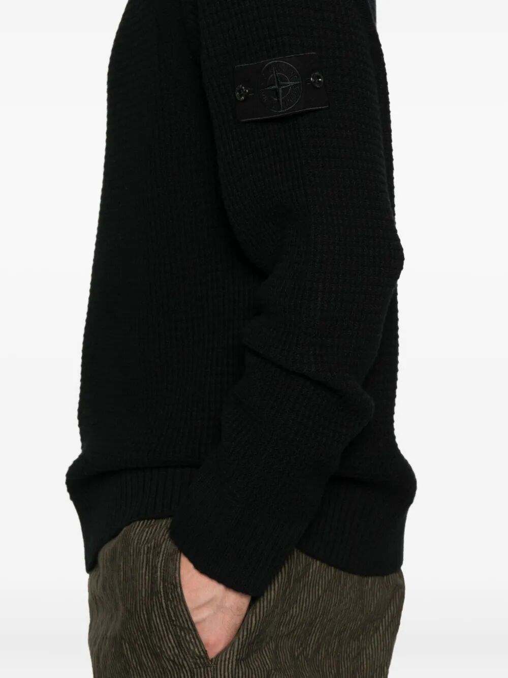 RIBBED CREW-NECK WOOL SWEATER