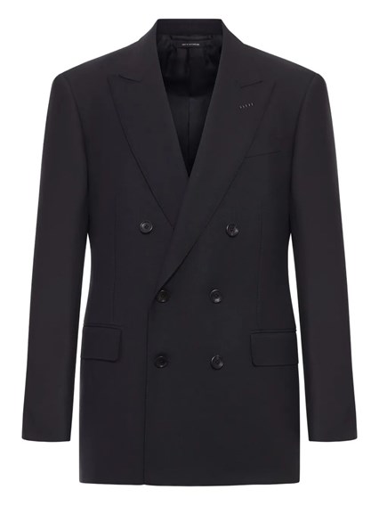 Balmain Double-breasted wool fitted jacket available on