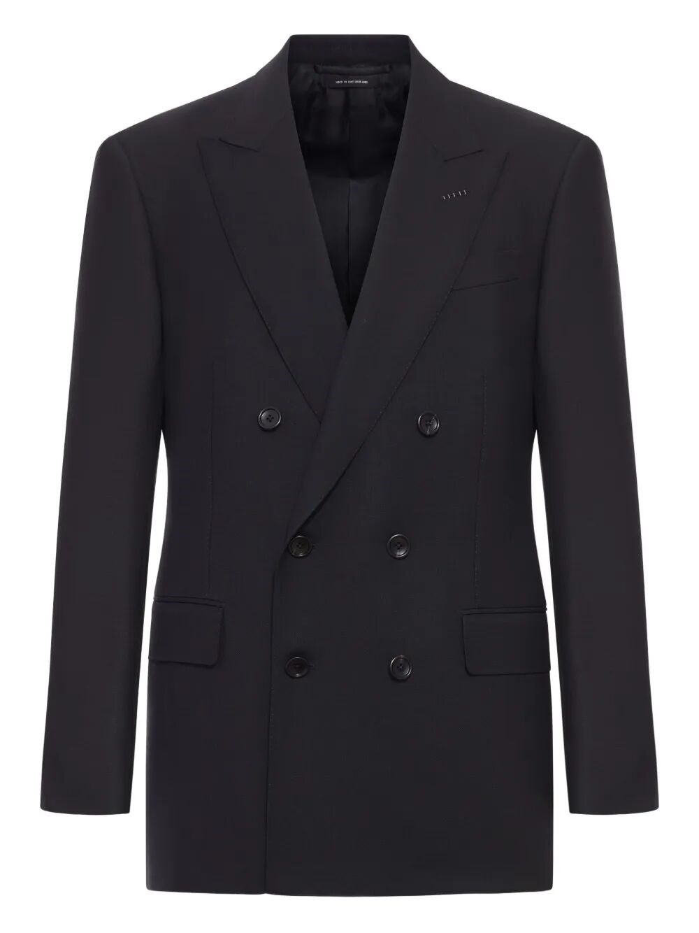 Tom Ford High Twist Double Breasted Wool Jacket Clothing In Black