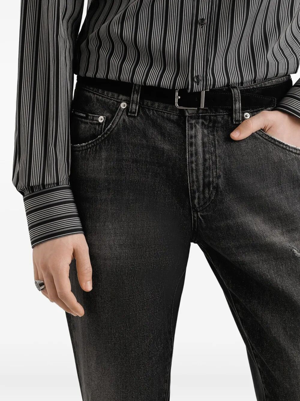 Dolce & gabbana Straight-leg distressed effect jeans