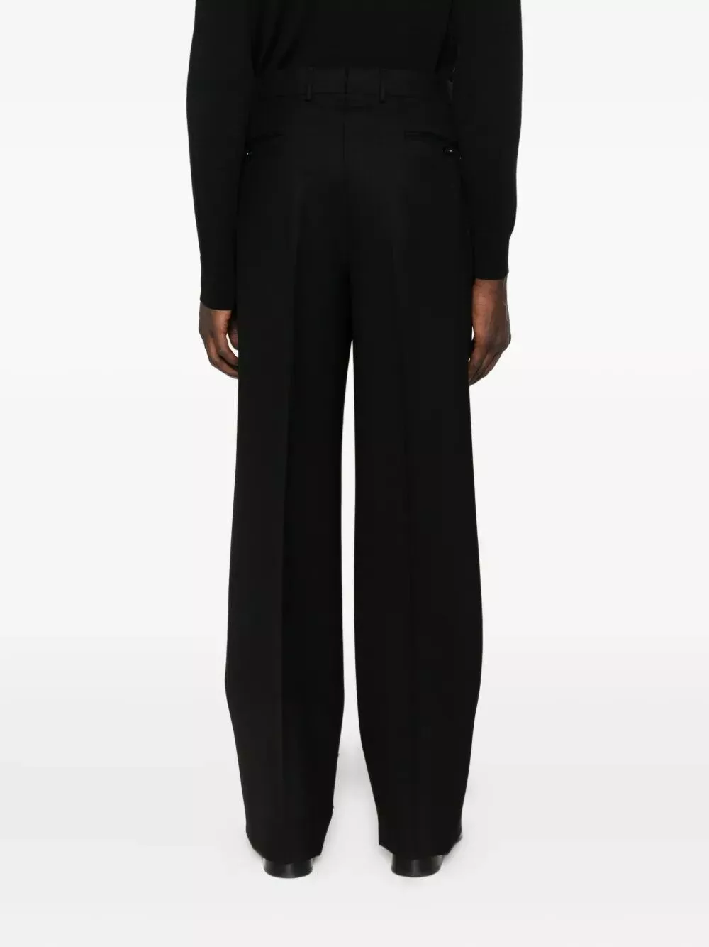 TOMFORD 하이 트위스트 울 플리츠 바지