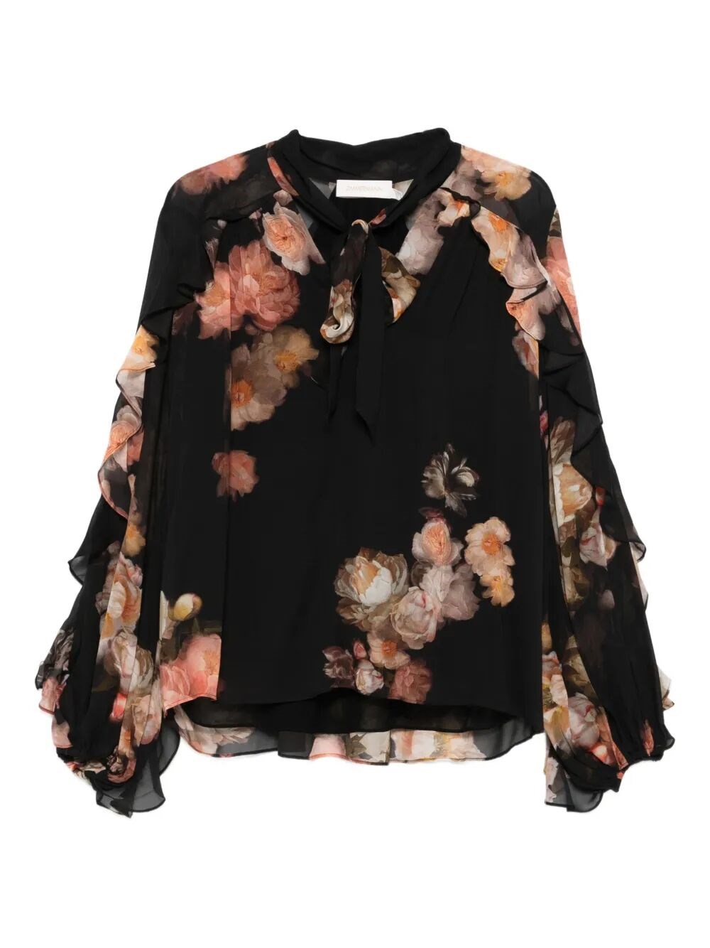 Zimmermann Blouse With Hypnotic Ruffles Clothing In Black
