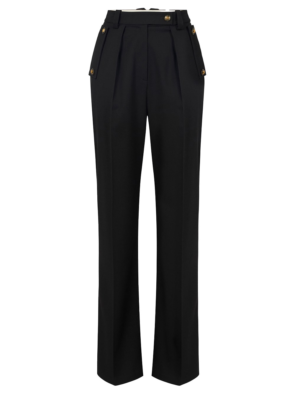 Elisabetta Franchi Trousers With Pleats And Pockets In Black