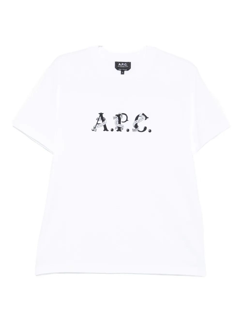 Apc Logo-print Organic Cotton Hugo T-shirt In White