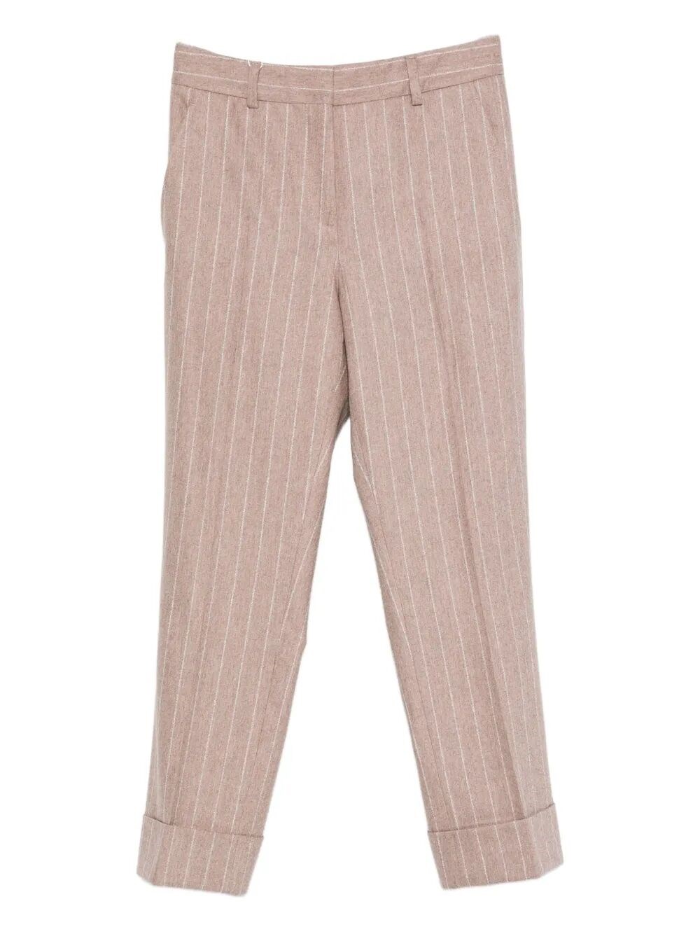 Incotex Tailored Trousers With Cuffed Hem And Pockets In Pink