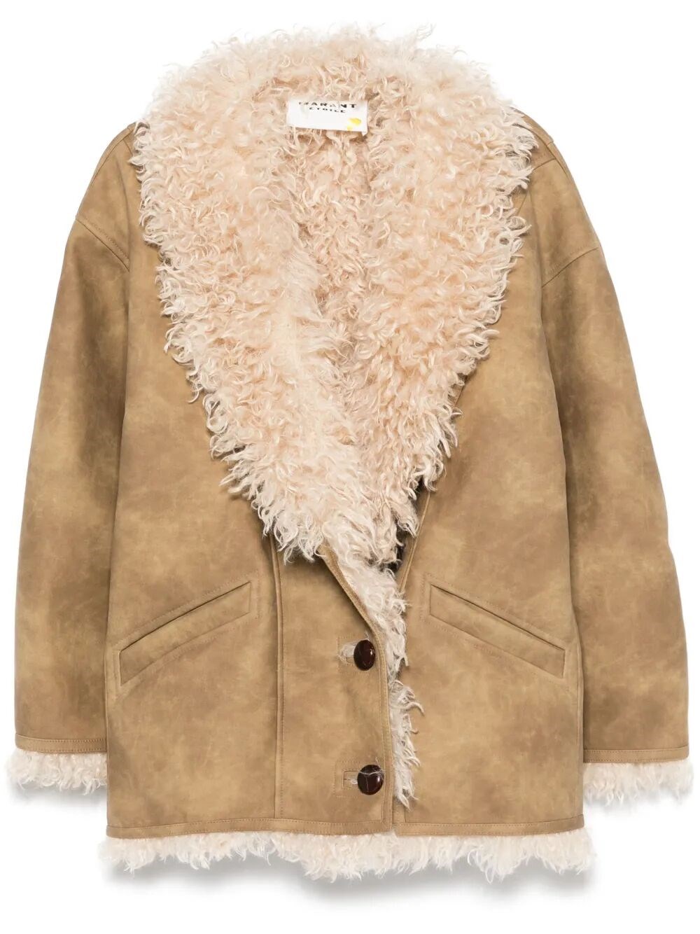 Isabel Marant Étoile Isabel Marant Etoile Eco Shearling Clea Coat In Brown