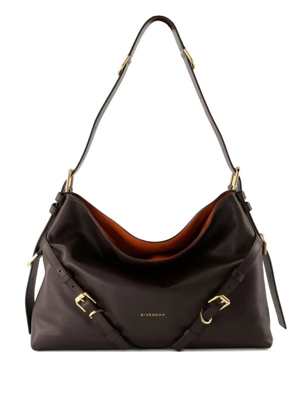 Givenchy Medium Voyou In Glossy Leather Bags In Black