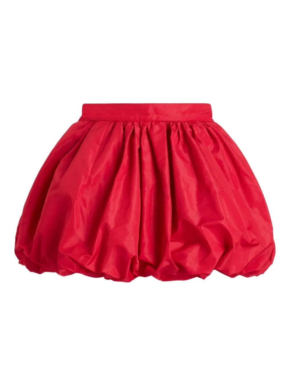 Patou Mini Skirt With Bubble Hem And Gathered Detail In Red