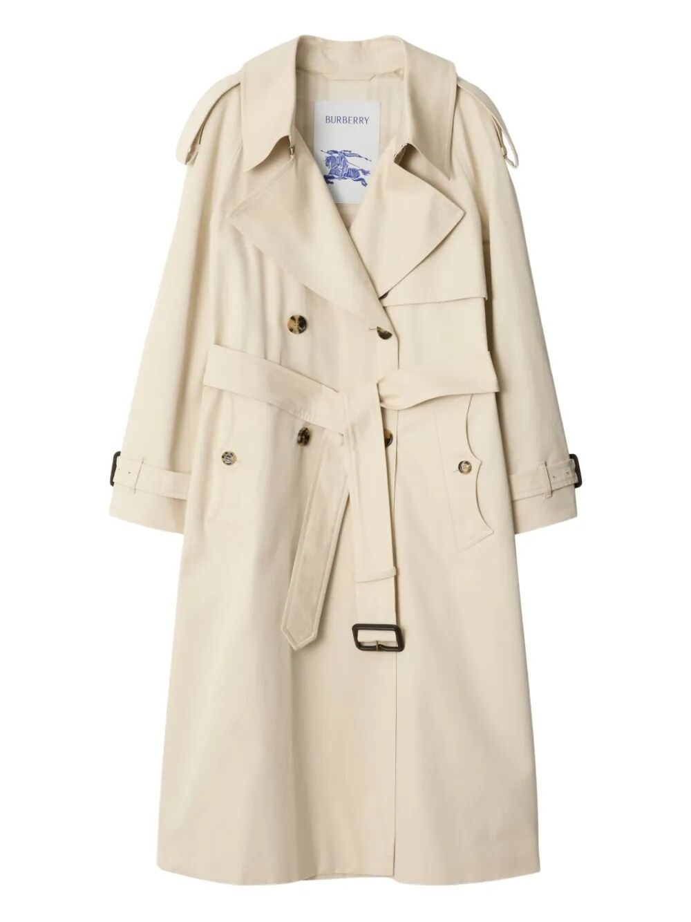 Burberry Light Beige Cotton Fitzrovia Trench Coat In Neutral