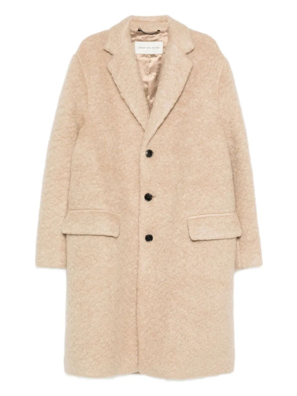Dries Van Noten Rustic Coat In Nude